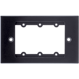 [FRAME-1G/US(B)] Frame para Wall Plate / 1 Gang / Metal / Montaje al Ras / 3 Inserciones USA / Negro | FRAME-1G/US(B)