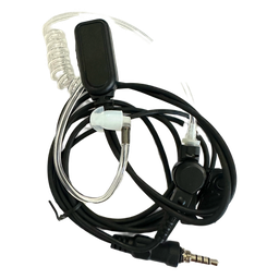 [NF893ET] Micrófono Audífono de Solapa / Tubo Acústico Transparente / 2 Cables / Audio Bidireccional / Material Hipoalergénico | NF893ET