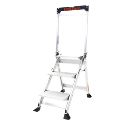 [JUMBO-STEP-3WHR] Escalera de Tijera / 3 Peldaños Jumbo / Altura 0.67 m (2.2 ft) / Capacidad 170 kg (375 lbs) / Barra Anti-caídas / Almohadillas Antideslizantes | JUMBO-STEP-3WHR