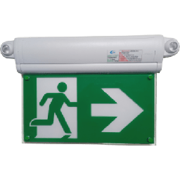 [SF-S4880CTW] Letrero de Salida con Luz de Emergencia / Borde Iluminado con LEDs Blancos / Pictograma Intercambiable / Montaje Pared-Techo-Lateral / 2 Horas Autonomía | SF-S4880CTW