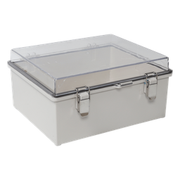 [PST-3030-18ET] Gabinete Plástico ABS / Puerta Transparente Policarbonato / 300 x 300 x 180 mm (11.8 x 11.8 x 7.1 in) / Uso en Intemperie / Cierre por Broches Inoxidables / Compatible con Placa Interna | PST-3030-18ET