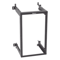 [AWMR18] Rack de Montaje en Pared / 19 Pulgadas / 18 UR / Profundidad Ajustable 18/21.5/25 Pulgadas / Rieles Roscados #12-24 Numerados / Acero con Recubrimiento en Polvo | AWMR18