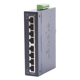 [IGS-801T] Switch Industrial No Administrable / 8 Puertos Gigabit 10/100/1000T / IP30 / Riel DIN y Pared / -40 a 75°C / 12-48 VDC | IGS-801T