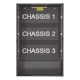 [EQBB-C4] Backbox Metálico de Tres Niveles / Acero Calibre 16 / 61 x 94.6 x 13.1 cm / Amplificadores y Fuentes de Poder / Sin Fila de Baterías | EQBB-C4