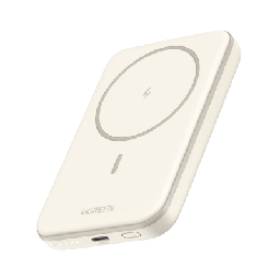 [25207B] Power Bank MagSafe de 5000mAh | 15W | Carga Inalámbrica y por Cable USB-C | Sistema de Protección Inteligente | Tecnología de Carga Rápida | Ultra Delgado | Ultra ligero | Compatible con iPhone 15/14/13/12 | Color Beige. | 25207B