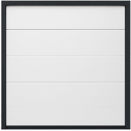 [SEC-DOOR12-18] Seccion para puerta de Garage / Lisa / Linea Central / Panel de 18" / Color blanco / Para APDOOR128 / Estilo Americana. | SEC-DOOR12-18