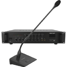 [DS-QAEKITMIC-120] Kit de amplificador de Audio + Micrófono | Voceo | Música ambiental  | 120 watts | DS-QAEKITMIC-120