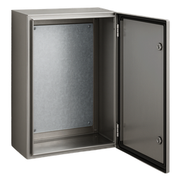 [PST608030INOXB] Gabinete de Acero Inoxidable / IP66 / 600x800x300 mm / 23.6x31.5x11.8 in / Carga 50 kg / Placa Galvanizada | PST608030INOXB