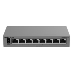 [RG-ES208GC-V2] Switch Gigabit Smart Cloud-Managed / 8 Puertos 10/100/1000BASE-T / Capa 2 / Switching 16 Gbps / AI-Powered Failover / Modo CCTV Un-Click / Gestión Cloud / Fanless / Protección Surge 6 kV | RG-ES208GC-V2