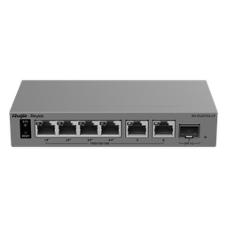 [RG-ES207GS-HP] Switch Capa 2 Smart Cloud Managed / 7 Puertos Gigabit / 2 PoE++ 90 W + 2 PoE+ / Presupuesto PoE 120 W / 1 Puerto SFP 1GE / Protección 6 kV / Sin Ventilador | RG-ES207GS-HP