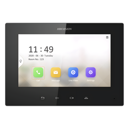 [DS-KH6220-LE1] Monitor IP para Videoportero / Pantalla 7" / Resolución 1024 x 600 / 16 Canales de Video / PoE Estándar / 8 Entradas de Alarma | DS-KH6220-LE1