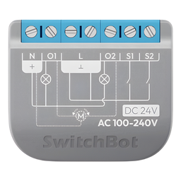[SWITCHBOTRELSW2PM] Relay Switch Inteligente 2 Canales / WiFi + BLE / Medición Consumo / 10A por Canal / Protección Sobrecarga / Compatible Matter / 42 x 36 x 16 mm (1.7 x 1.4 x 0.6 in) | SWITCHBOTRELSW2PM