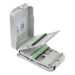 [FTB-523-SCA] Caja Terminal de Fibra Óptica / 16 Empalmes / 16 Acopladores SC/APC / 16 Salidas Drop / Montaje en Pared / Interior | FTB-523-SCA