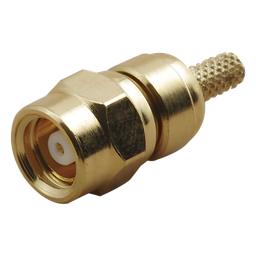 [TT-SM-0024] Conector RF / SMC Macho / Anillo Plegable / RG-58/U LMR-195 RG-142/U / Bronce Oro / Teflón | TT-SM-0024