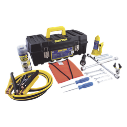 [SYS-JA14] Juego de Herramientas Automotriz / 14 Piezas / Gato 2 Toneladas / Cables Pasacorriente 2.5 m (8.2 ft) / Llaves 8-15 mm / Poncholina 12 oz | SYS-JA14