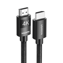 [40101] Cable HDMI 2.0 de Nylon Trenzado | 2 Metros (6.56 Pies) | 4K@60Hz | ARC | Dolby ATMOS | True HD | TMDS | HDR | 3D Inversivo | 18Gbps | 3 Capas de Protección + 4 de Blindaje | Niquelado | Carcasa de Aluminio | 40101