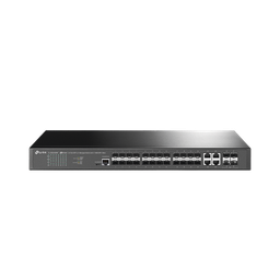 [TL-SG3428XF] Switch de Fibra Óptica L2+ Omada / 24 puertos SFP 1GE / 4 Puertos Combinados SFP+/RJ45 Gigabit / 2 Puertos Consola RJ45|micro-SUB / Administración Centralizada Omada o Stand-Alone / Compatile con IPv6 /  Multicast IGMP | TL-SG3428XF