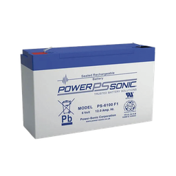 [PS-6100-F2] Batería 6V, 12AH, Para Respaldo, Tecnologías AGM/VRLA, 5 Años Vida Útil, Terminales F2, Reconocida UL | PS-6100-F2