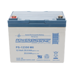 [PS-12350-M6] Batería 12V, 35AH, Para Respaldo, Tecnologías AGM/VRLA, 5 Años Vida Útil, Terminales M6, Reconocida UL | PS-12350-M6