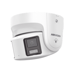 [DS-2CD2387G2P-LSU/SL(C)] [PROTECCIÓN ACTIVA] Turret IP Panorámica 8 Megapíxel / 2 Lentes 4 mm (180°) / Imagen a Color 24/7 (ColorVu) / PoE / WDR 130° / IP67 / ACUSENSE / Luz Estroboscópica y Alarma Audible / 30 mts Luz Blanca / Micro SD | DS-2CD2387G2P-LSU/SL(C)