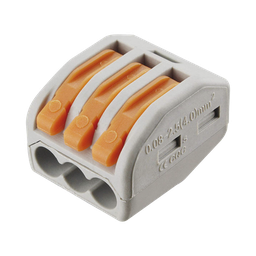 [CON-1004] Conector Compacto para 1 Cable de Entrada 2 Cables de Salida / Cables Compatibles 12AWG-28AWG | CON-1004