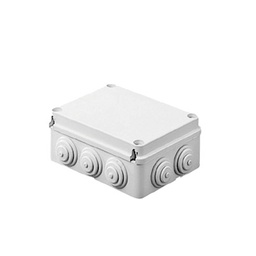 [GW-44-008] Caja Estanca de PVC Para Derivación y Conexión, 12 Entradas, Tapa Atornillada, 240x190x90 mm (Área interna), Uso Exterior IP55, Material que no Propaga el Fuego y Libre de Hálogenos | GW-44-008