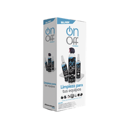 [ON-OFF-CLEANER-PACK] Kit de Limpieza, incluye 4 productos especializados en limpieza de pantallas y superficies, equipo de cómputo y electrónicos | ON-OFF-CLEANER-PACK