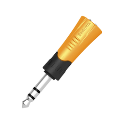 [MP3-MJF] Conector Estéreo | 1/4in - Jack de 3.5 mm | Adaptador de Carcasa de Plastico | MP3-MJF