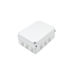 [GW-44-009] Caja Estanca de PVC Para Derivación y Conexión, 12 Entradas, Tapa Atornillada, 300x220x120 mm  (Área interna), Uso Exterior IP55, Material que no Propaga el Fuego y Libre de Hálogenos | GW-44-009