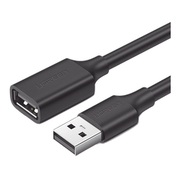 [10314] Cable Extensor USB 2.0 A a A | 1 metro | Macho-Hembra | Ultra Durabilidad | Núcleo de Cobre Estañado 28/22 AWG | Blindaje Interior Múltiple / Ideal para teclado, mouse, impresoras, etc. | 10314