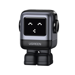 [15550] Cargador Mini GaNRobot 30W serie UNO | 1 USB-C de Carga Rápida | Tecnología GaN II | Multiprotocolo PD/QC/SCP/FCA | Carga Inteligente | Pantalla LED | Zapato Magnético Extraíble | Thermal Guard | Color Negro. | 15550