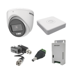[KH1080PL4EC] KIT COLORVU TURBOHD 1080pLite / DVR 4 Canales / 4 Cámaras Eyeball (exterior) / Transceptores / Conectores / Fuente de Poder Profesional | KH1080PL4EC