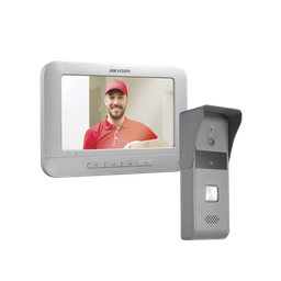 [DS-KIS203-T] Kit de Videoportero Analógico con Pantalla LCD a Color de 7" / Frente de Calle para Exterior IP65 / Salida de Relevador | DS-KIS203-T