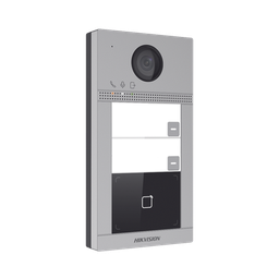 [DS-KV8213-WME1(C)] Videoportero IP 2 Megapixel / Llamada y Apertura Remota desde App Hik-Connect (requiere monitor) / PoE / Exterior IP65 + Antivandalico IK08 / 2 Departamentos / Apertura con Tarjeta / Soporta 2 Puertas y hasta 6 Monitores | DS-KV8213-WME1(C)