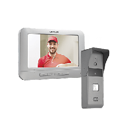 [DSKIS203T/K] Kit de Videoportero Analógico con Pantalla LCD a Color de 7" / Frente de Calle para Exterior IP65 / Salida de Relevador | DSKIS203T/K