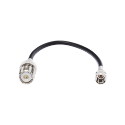 [SKN-9557] Jumper Adaptador de Conector Mini UHF Macho a UHF Hembra (SO-239), Níquel/ Oro y Plata/ Delrin. | SKN-9557
