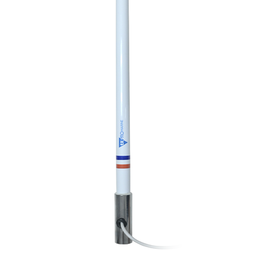 [TX5101SYS/10M] Antena Marina VHF / Fibra de Vidrio / Base Acero Inoxidable / 156-163 MHz / 6 dBi / Cable 10 m (32.8 ft) / PL-259 / Exterior | TX5101SYS/10M