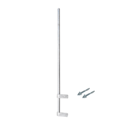[SMRP-150-CF] Mástil Liviano de Pared de 1.5 m (Diam. 1-1/4") con Cejas de Fijación  Soldadas, ¡No se gira! Incluye Taquetes para instalación. | SMRP-150-CF