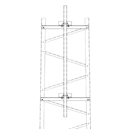 [TRY-TFM2] Brazo para Sección #2 Torre Titan con Herrajes y Mástil de 6' (1.8m). | TRY-TFM2