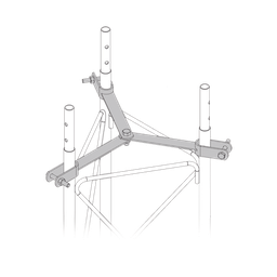 [SJB-45] Brida para sujeción de retenida compatible con tramos STZ45, Galvanizado electrolítico. | SJB-45