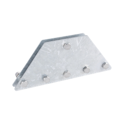 [SP202050G6R] Placas igualadoras con tornillería y separadores, para 6 retenidas. Galvanizado en inmersión. | SP202050G6R