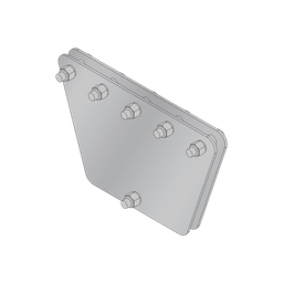 [SP-303050-G] Placas igualadoras con tornillería y separadores, para 5 retenidas. Galvanizado en inmersión (30x30x50 cm). | SP-303050-G