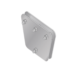 [SP-202030-G] Placas igualadoras con tornillería y separadores, para 3 retenidas. Galvanizado en inmersión (20x20x30 cm). | SP-202030-G