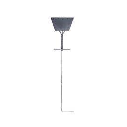 [SAZ-90G] Ancla de Piso Tipo Paleta 5 Orificios para Retenida. Placa: 3/4", Redondo: 1", Altura: 210 cm. Galv. Inmersión. | SAZ-90G