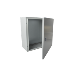 [PST-4040-20A] Gabinete de Acero IP66 Uso en Intemperie (400 x 400 x 200 mm) con Placa Trasera Interior de Metal y Compuerta Inferior Atornillable (Incluye Chapa y Llave T). | PST-4040-20A