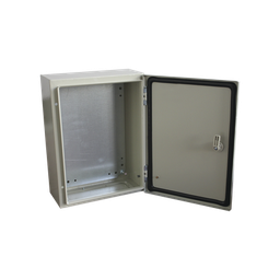 [PST-3040-20A] Gabinete de Acero IP66 Uso en Intemperie (300 x 400 x 200 mm) con Placa Trasera Interior de Metal y Compuerta Inferior Atornillable (Incluye Chapa y Llave T). | PST-3040-20A