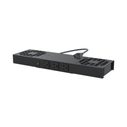 [LP-VENT-02V2] Kit de 2 Ventiladores (12 x 12 cm) con 3 Tomas de Corriente 110 Vca/50 Hz con Clavija | LP-VENT-02V2