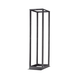 [R4P23] Rack de Cuatro Postes Estándar de 19", Rieles Numerados y Roscados #12-24, Profundidad Máxima de 23 in, 45 Unidades de Rack, Color Negro | R4P23