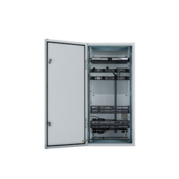 [ZDF48-RA] Gabinete Industrial Preconfigurado de Montaje en Pared, Fabricado en Acero Bajo en Carbono, Protección NEMA 4/12 IP66, de 26 UR, Color Gris | ZDF48-RA