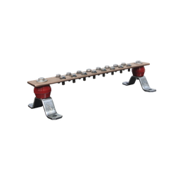 [TG-BPS-240] Barra de Unión de Cobre de 16 Contactos 2" x 15-1/4" x 1/4" (50.8 x 387.35 x 6.35 mm) | TG-BPS-240